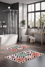 Mijölnir Juego de alfombrillas de baño CT-5297, 2 piezas, Multicolor